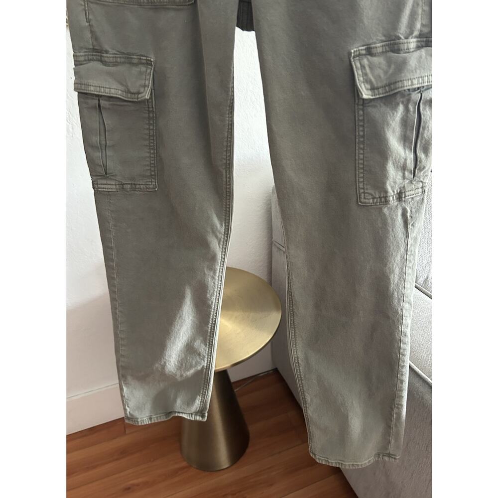 American Eagle Women's Green Cargo Pants 90 S Grunge Sz 6 Utility Boho Stretch - Picture 5 of 12